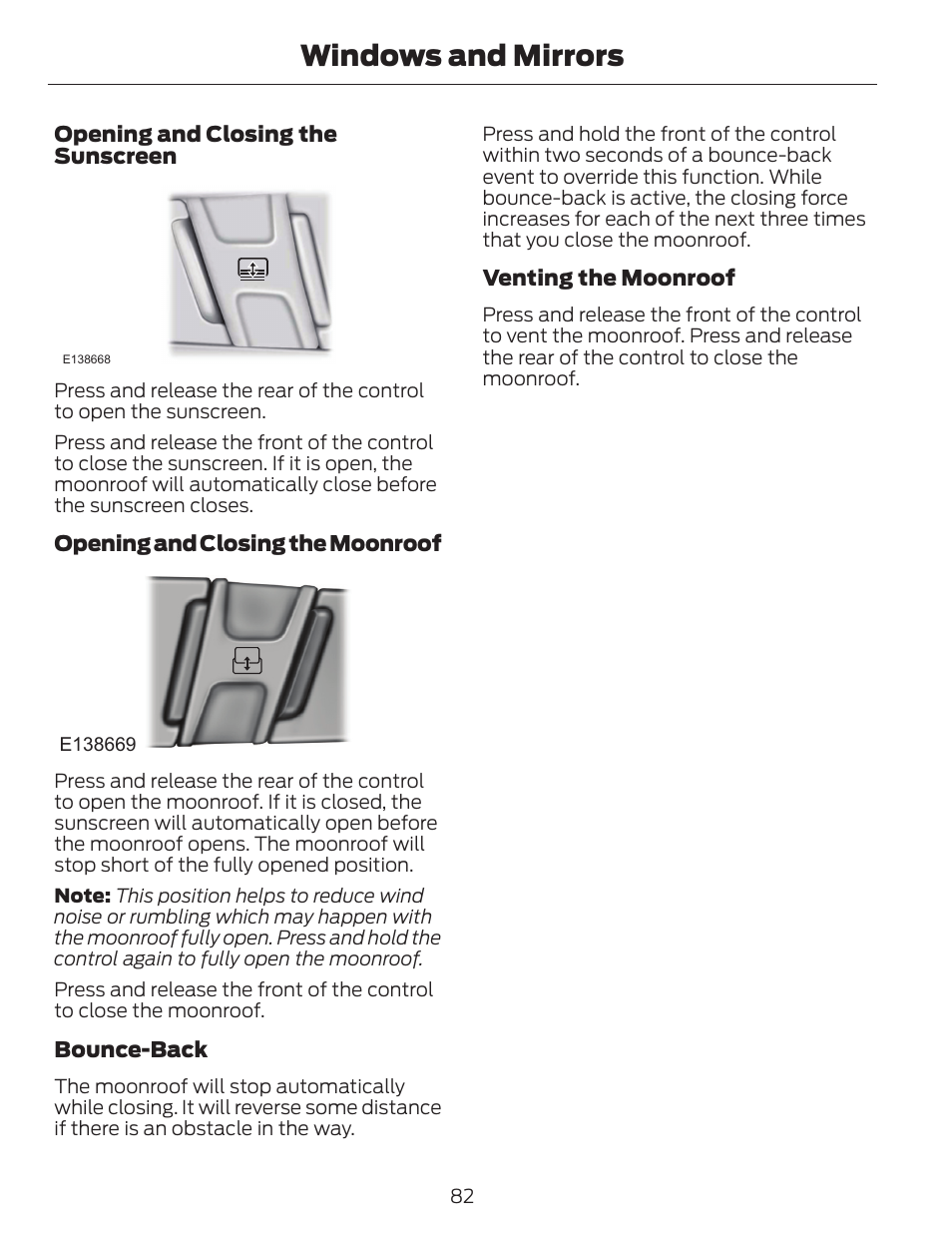 Windows and mirrors | FORD 2014 Escape v.1 User Manual | Page 85 / 428