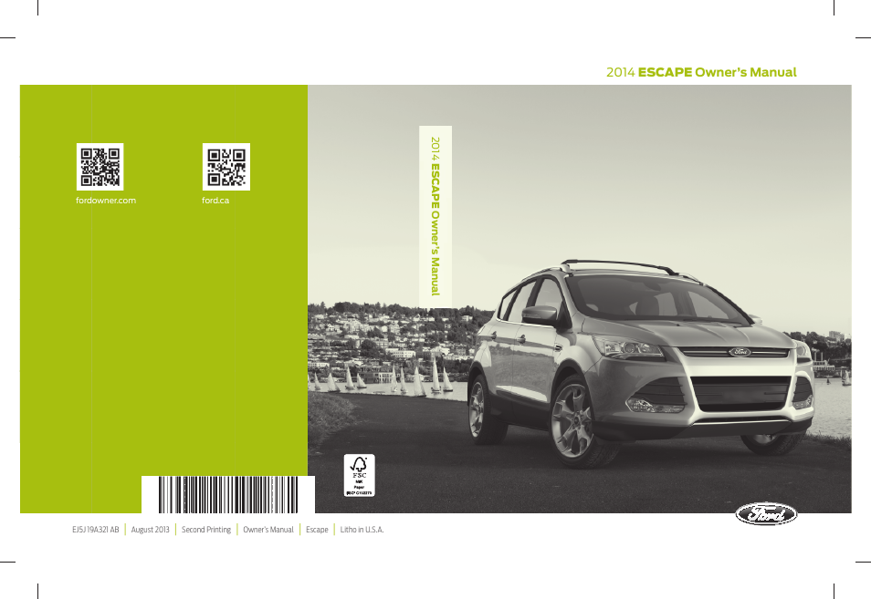 FORD 2014 Escape v.2 User Manual | 430 pages