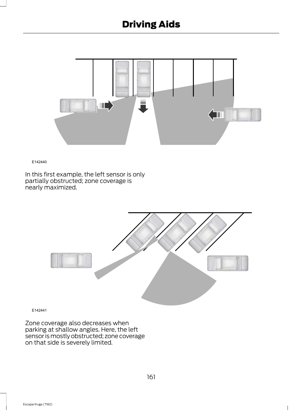 Driving aids | FORD 2014 Escape v.2 User Manual | Page 164 / 430