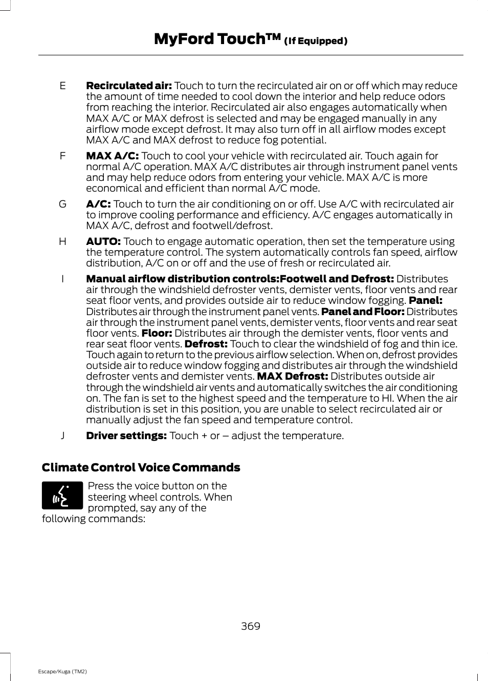 Myford touch | FORD 2014 Escape v.2 User Manual | Page 372 / 430