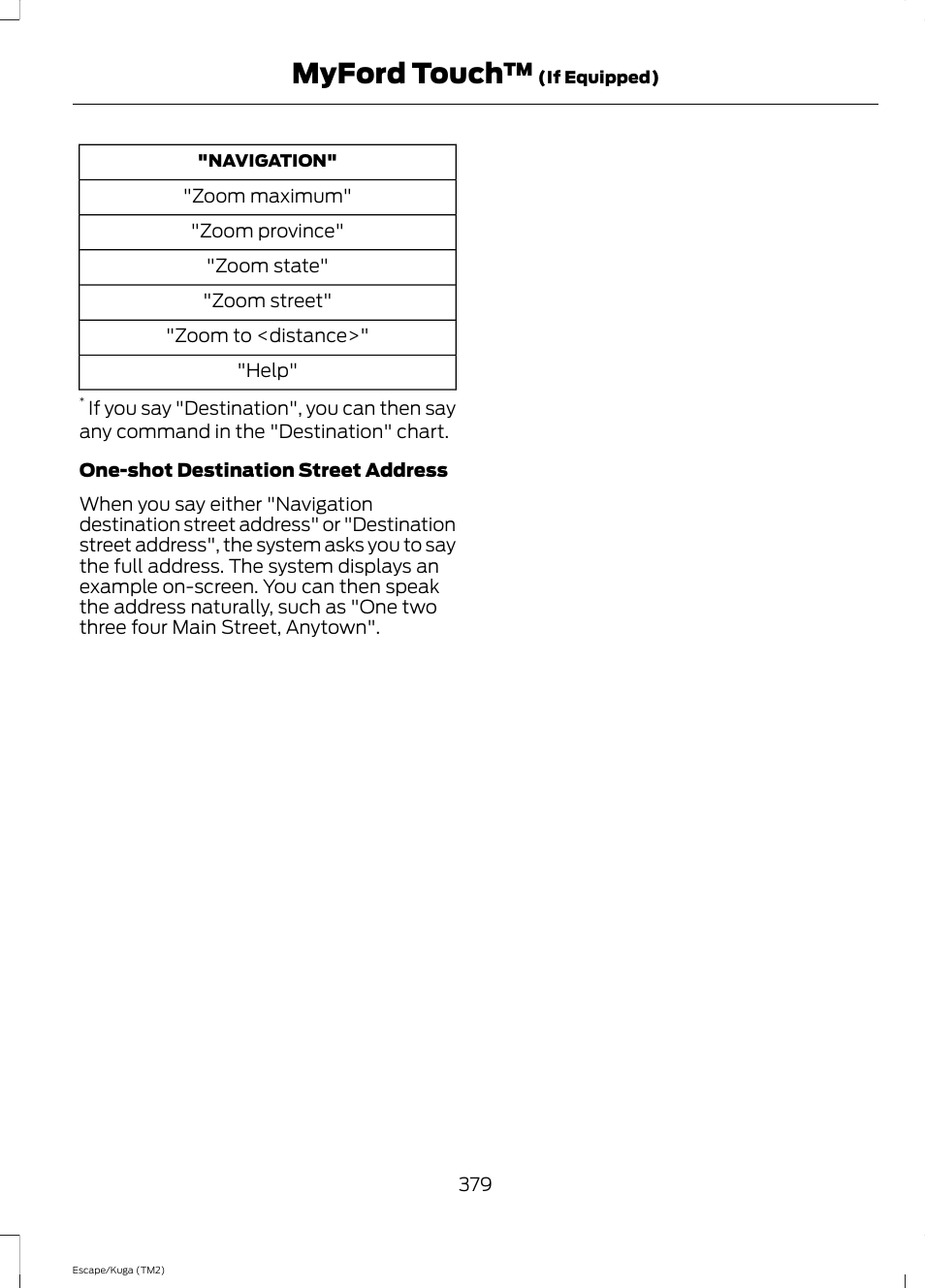 Myford touch | FORD 2014 Escape v.2 User Manual | Page 382 / 430