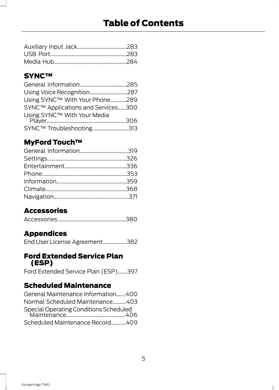 FORD 2014 Escape v.2 User Manual | Page 8 / 430