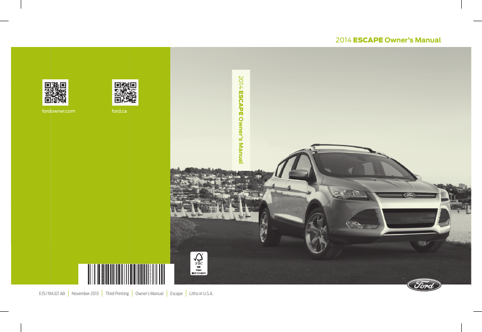FORD 2014 Escape v.3 User Manual | 434 pages