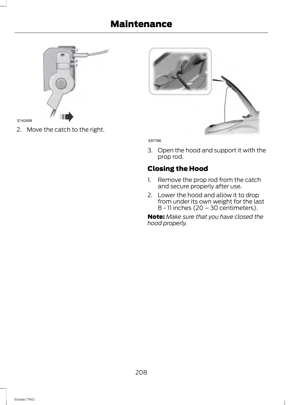 Maintenance | FORD 2014 Escape v.3 User Manual | Page 211 / 434