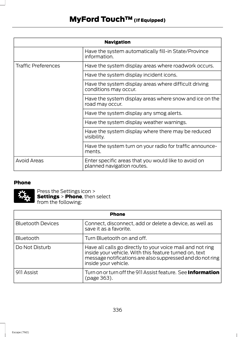 Myford touch | FORD 2014 Escape v.3 User Manual | Page 339 / 434