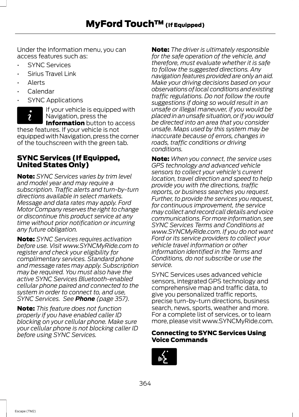 Myford touch | FORD 2014 Escape v.3 User Manual | Page 367 / 434