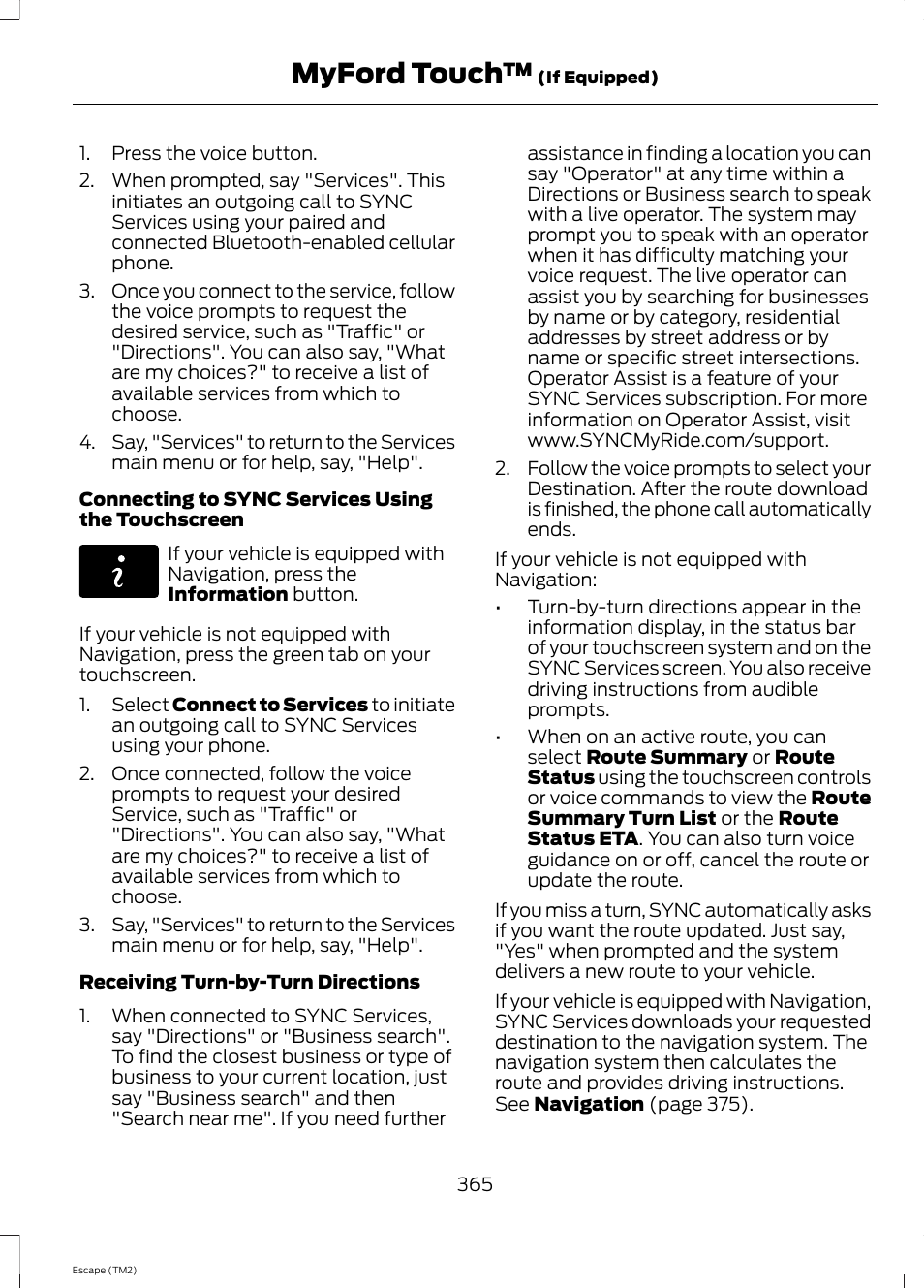 Myford touch | FORD 2014 Escape v.3 User Manual | Page 368 / 434