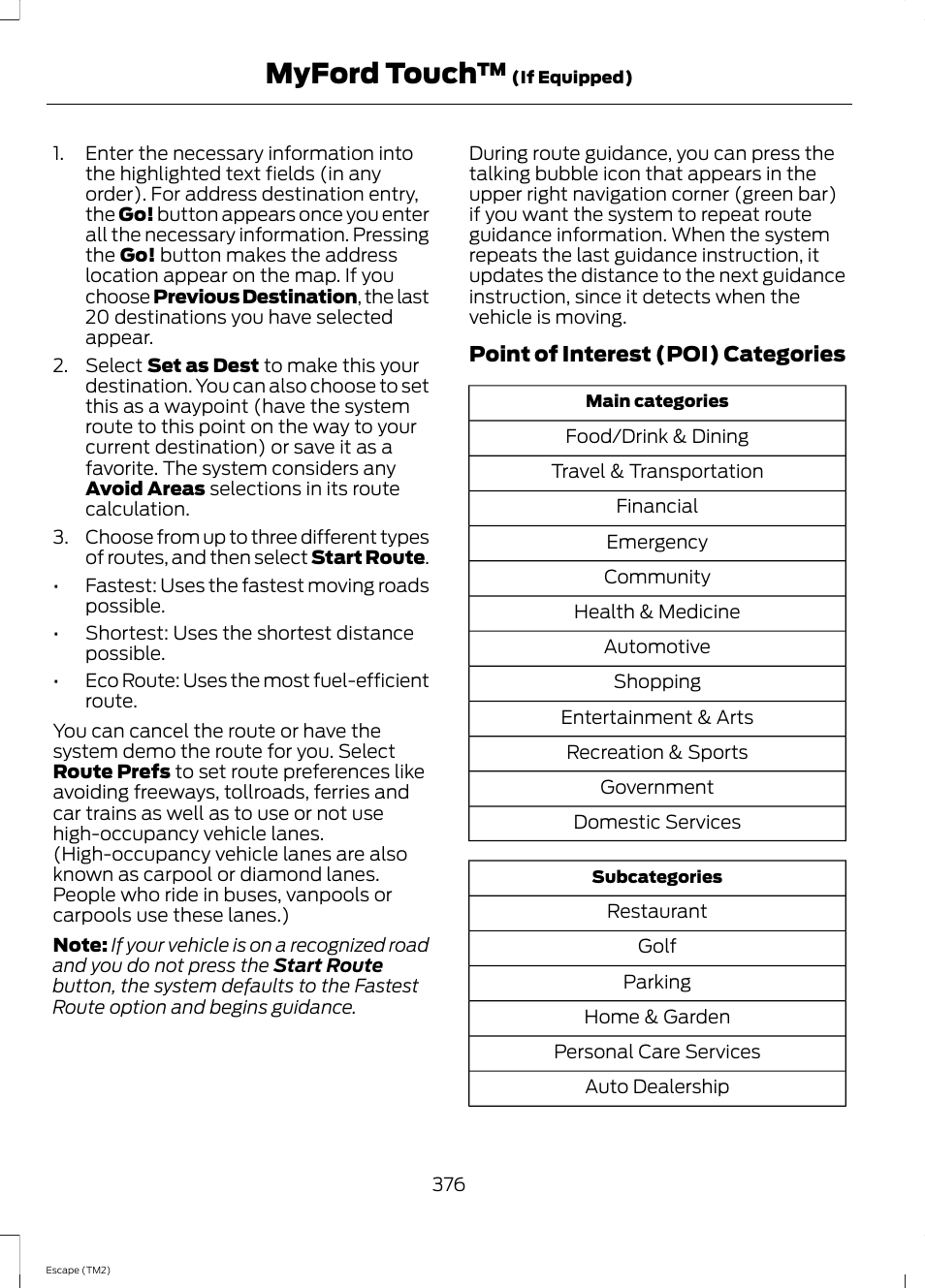 Myford touch | FORD 2014 Escape v.3 User Manual | Page 379 / 434