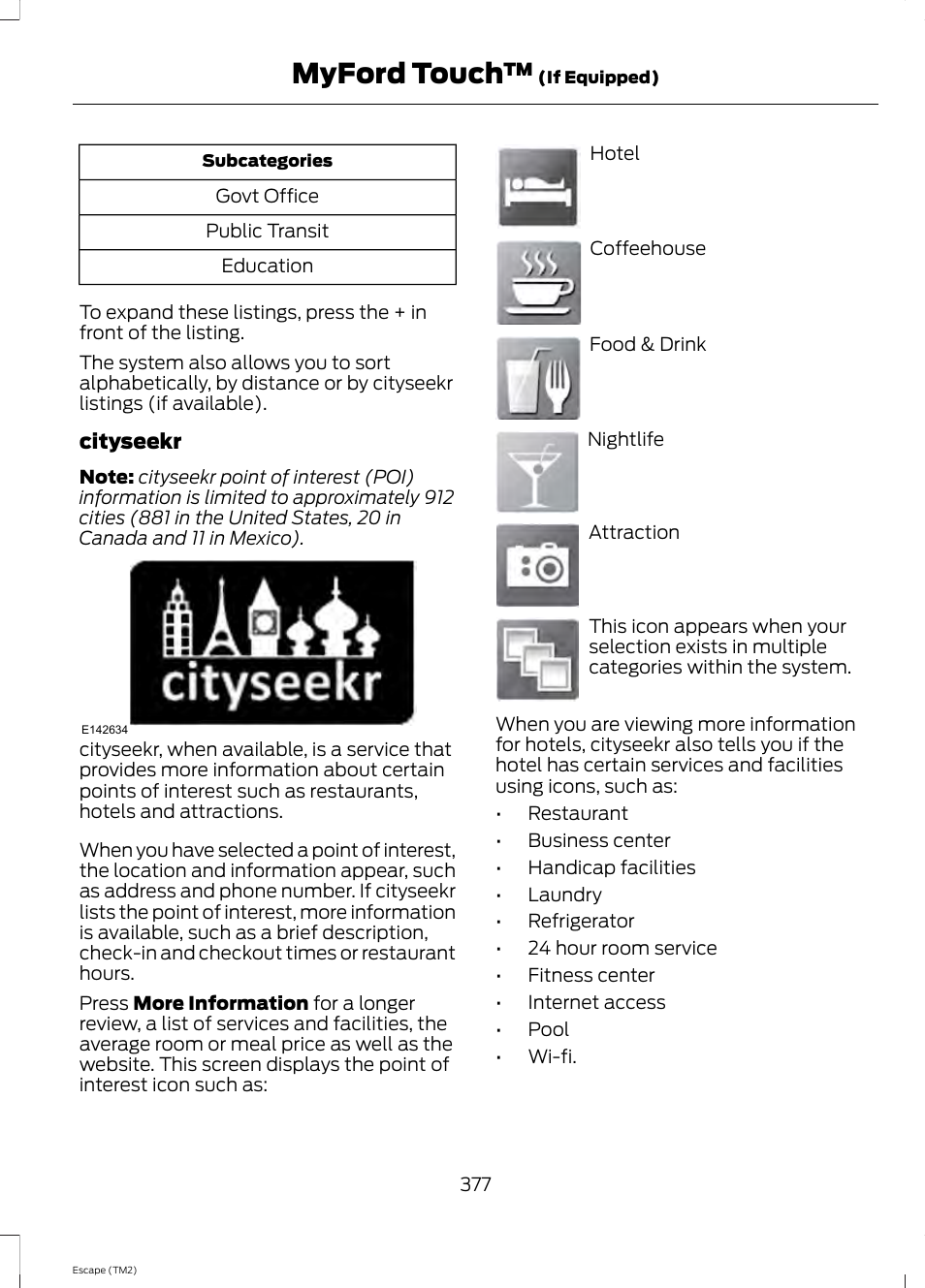 Myford touch | FORD 2014 Escape v.3 User Manual | Page 380 / 434