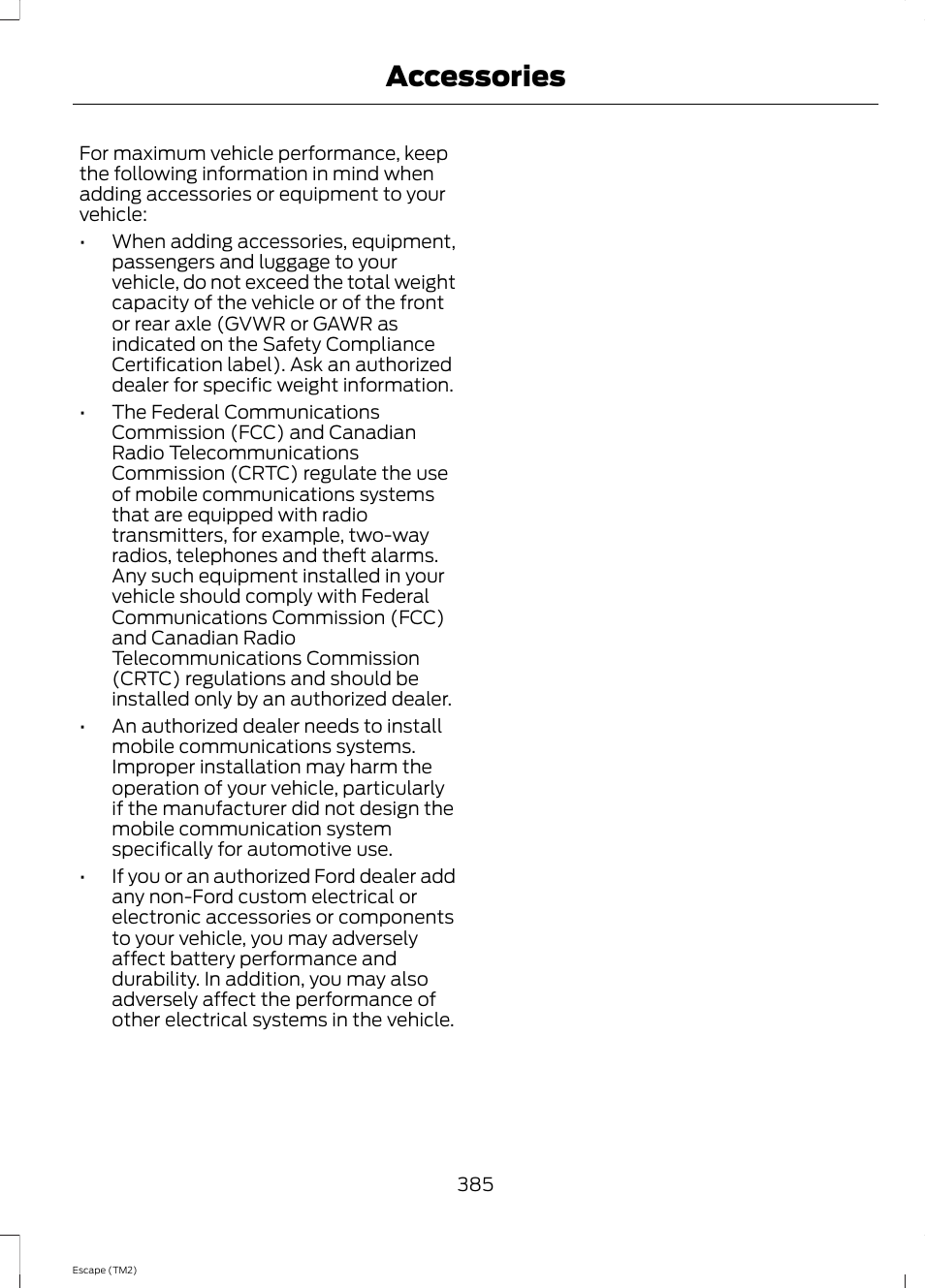 Accessories | FORD 2014 Escape v.3 User Manual | Page 388 / 434