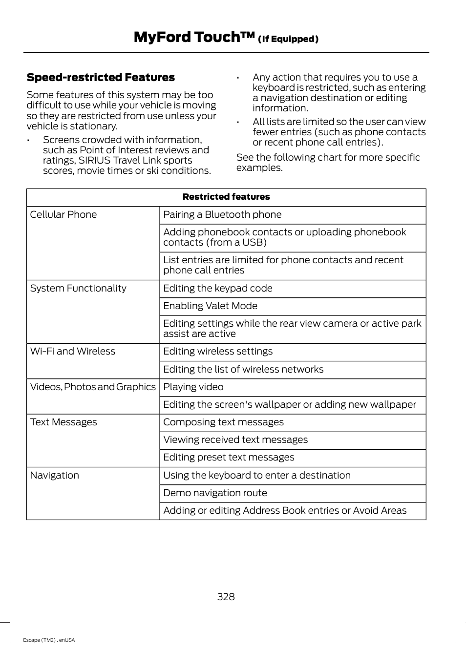 Myford touch | FORD 2014 Escape v.4 User Manual | Page 331 / 434