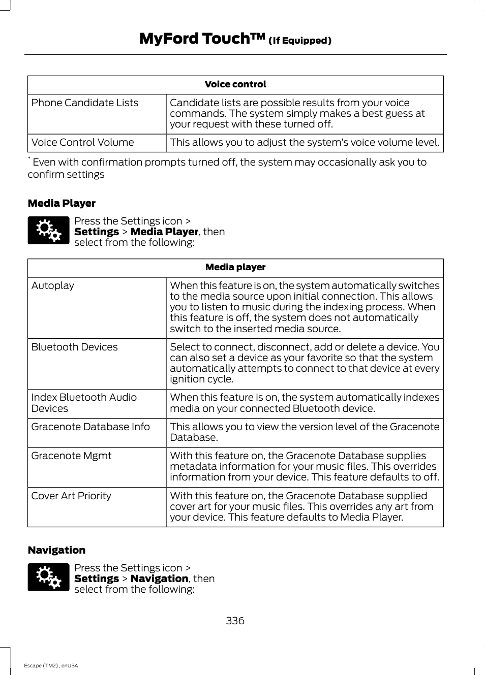 Myford touch | FORD 2014 Escape v.4 User Manual | Page 339 / 434