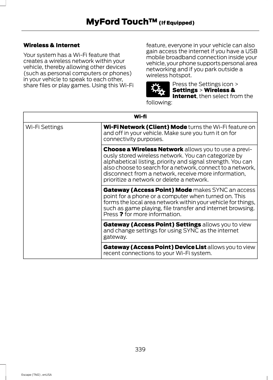 Myford touch | FORD 2014 Escape v.4 User Manual | Page 342 / 434