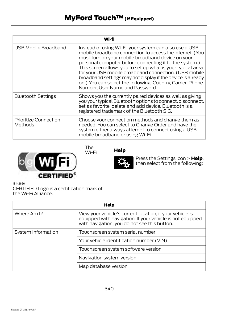 Myford touch | FORD 2014 Escape v.4 User Manual | Page 343 / 434