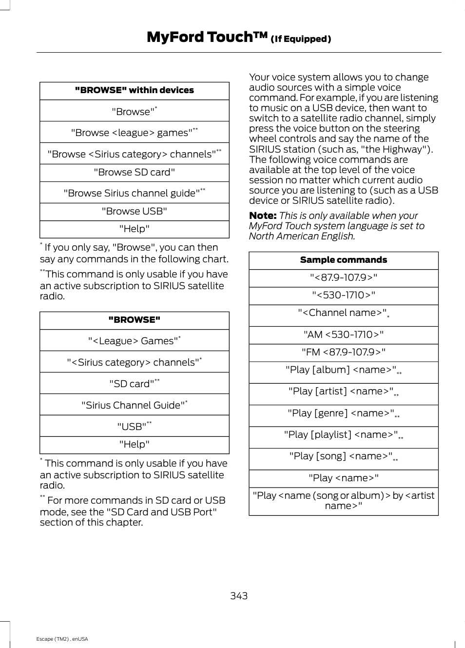 Myford touch | FORD 2014 Escape v.4 User Manual | Page 346 / 434