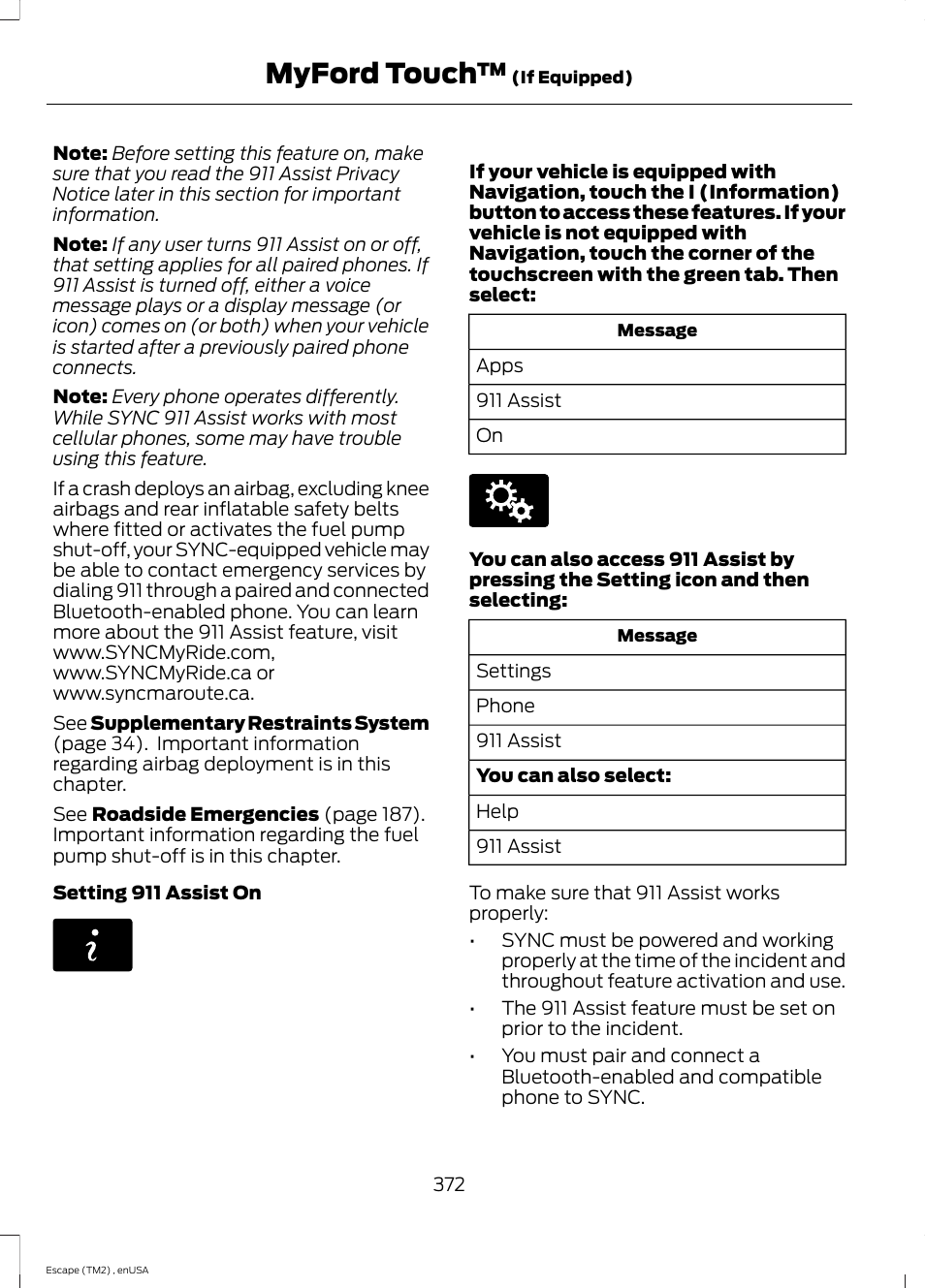 Myford touch | FORD 2014 Escape v.4 User Manual | Page 375 / 434