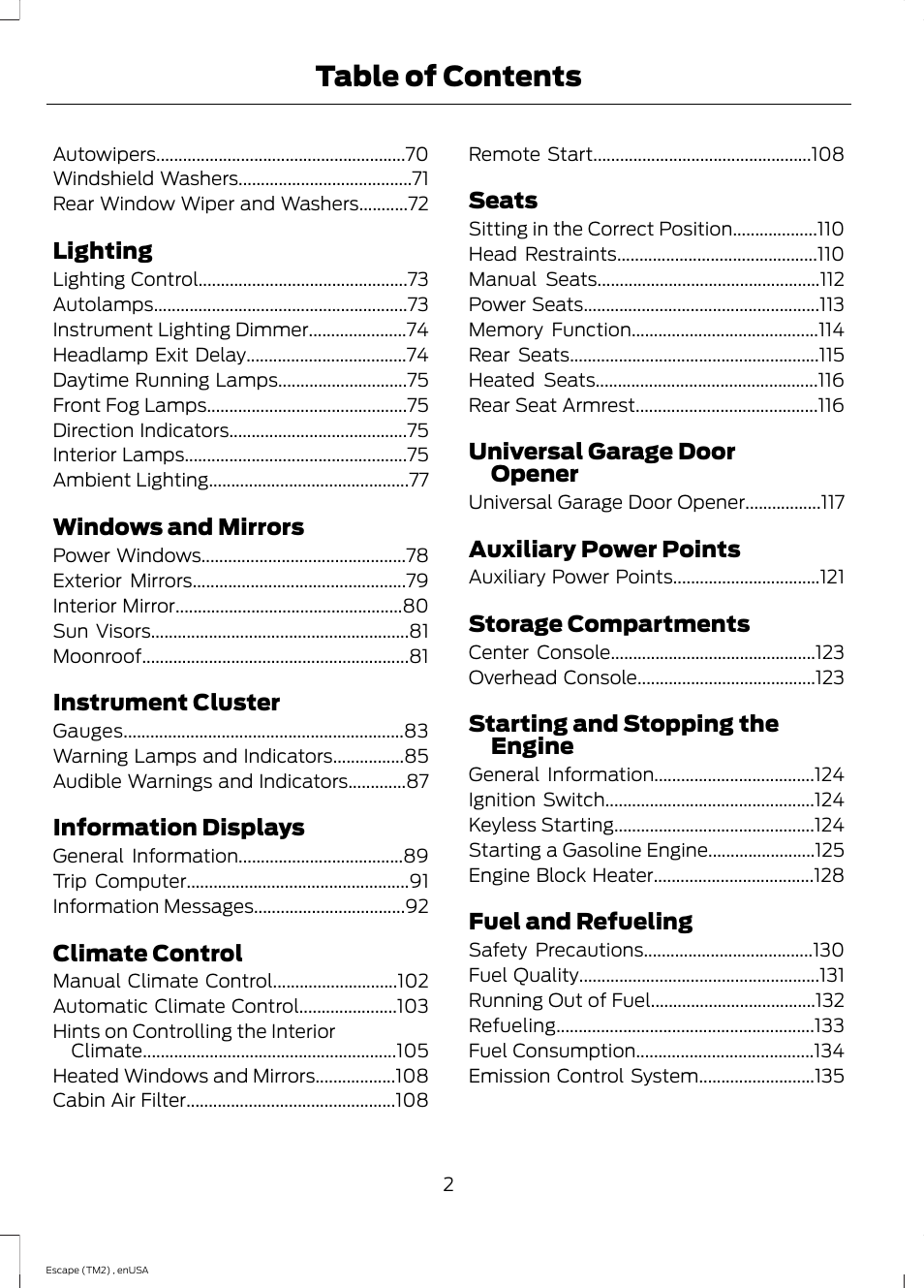 FORD 2014 Escape v.4 User Manual | Page 5 / 434