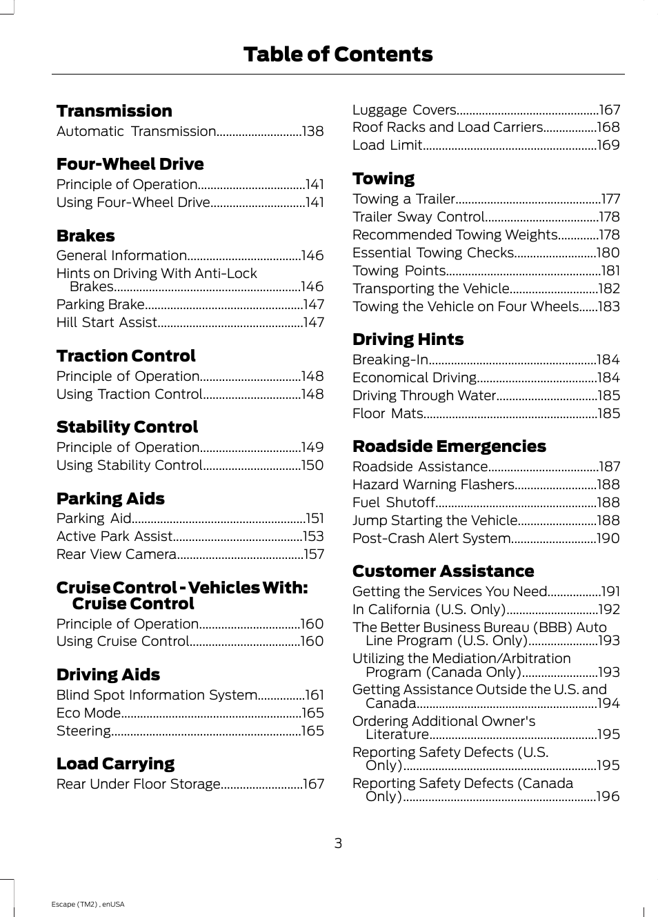 FORD 2014 Escape v.4 User Manual | Page 6 / 434