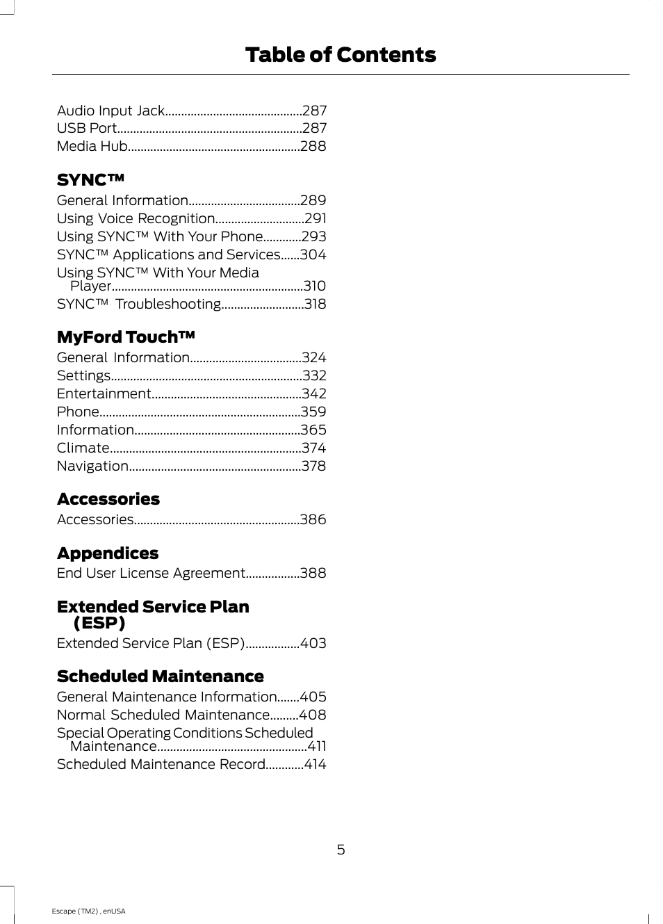 FORD 2014 Escape v.4 User Manual | Page 8 / 434