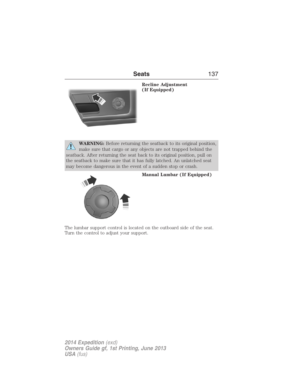 FORD 2014 Expedition v.1 User Manual | Page 138 / 519