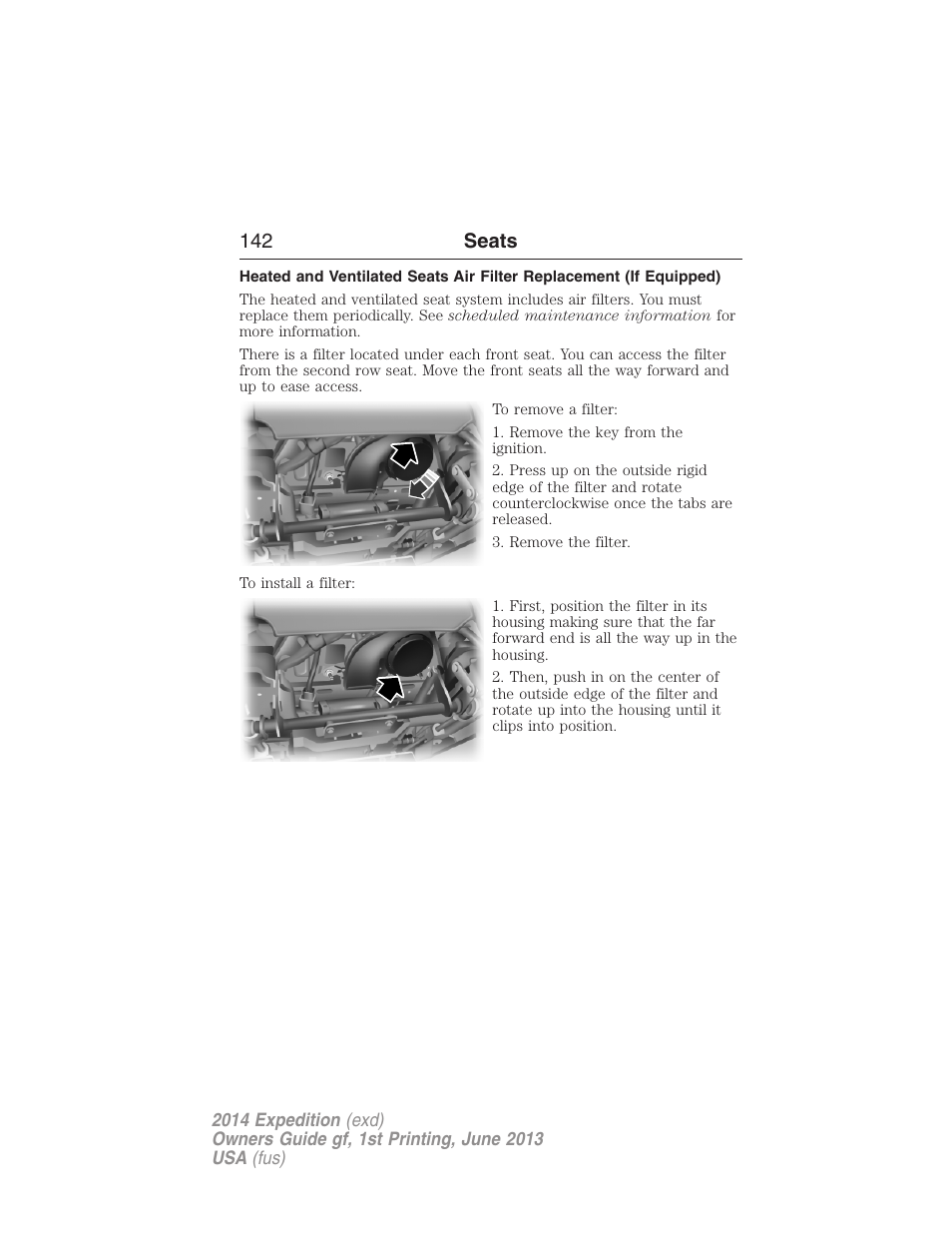 142 seats | FORD 2014 Expedition v.1 User Manual | Page 143 / 519
