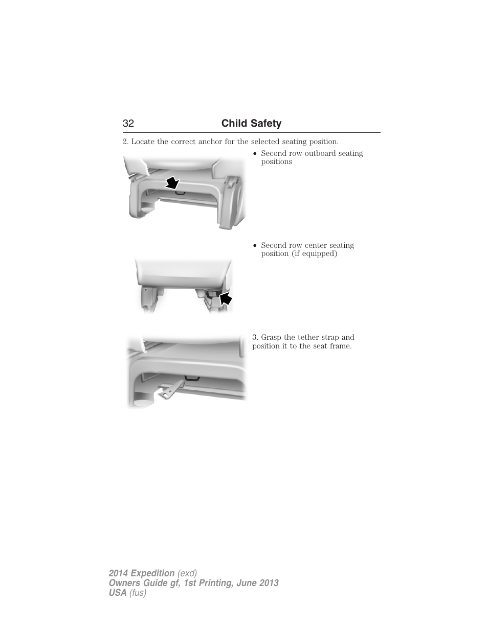 32 child safety | FORD 2014 Expedition v.1 User Manual | Page 33 / 519