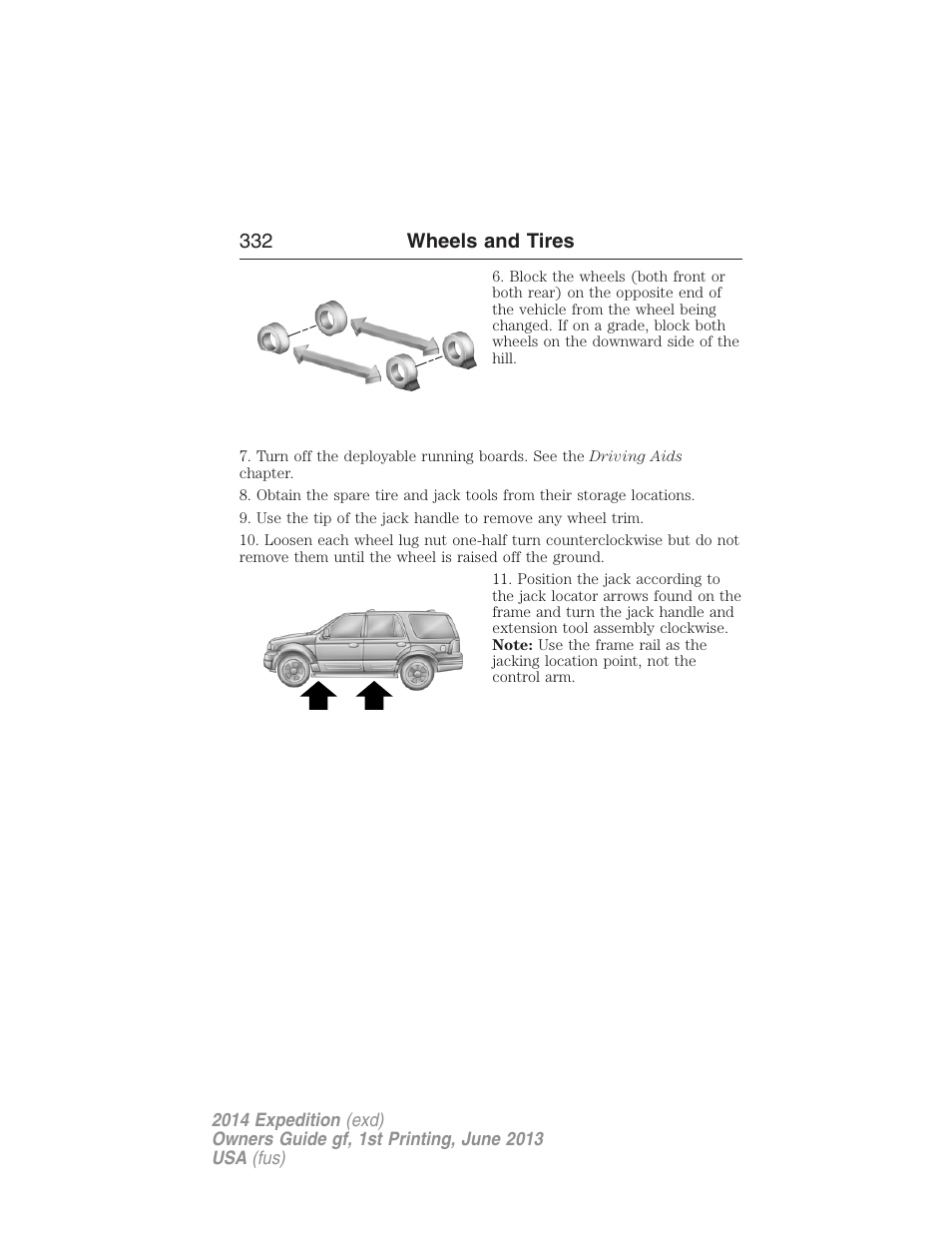 332 wheels and tires | FORD 2014 Expedition v.1 User Manual | Page 333 / 519