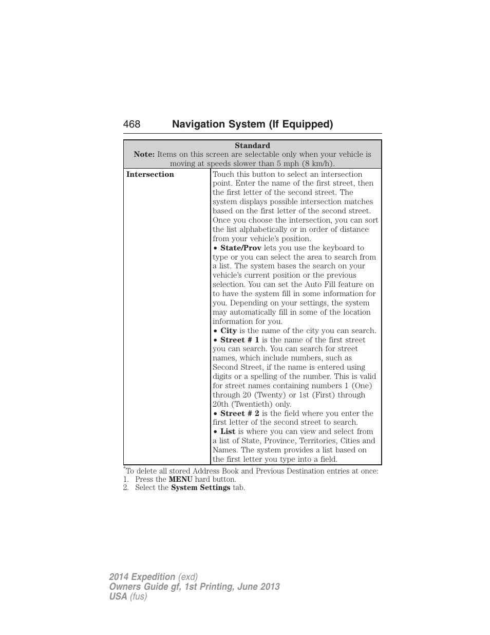 468 navigation system (if equipped) | FORD 2014 Expedition v.1 User Manual | Page 469 / 519