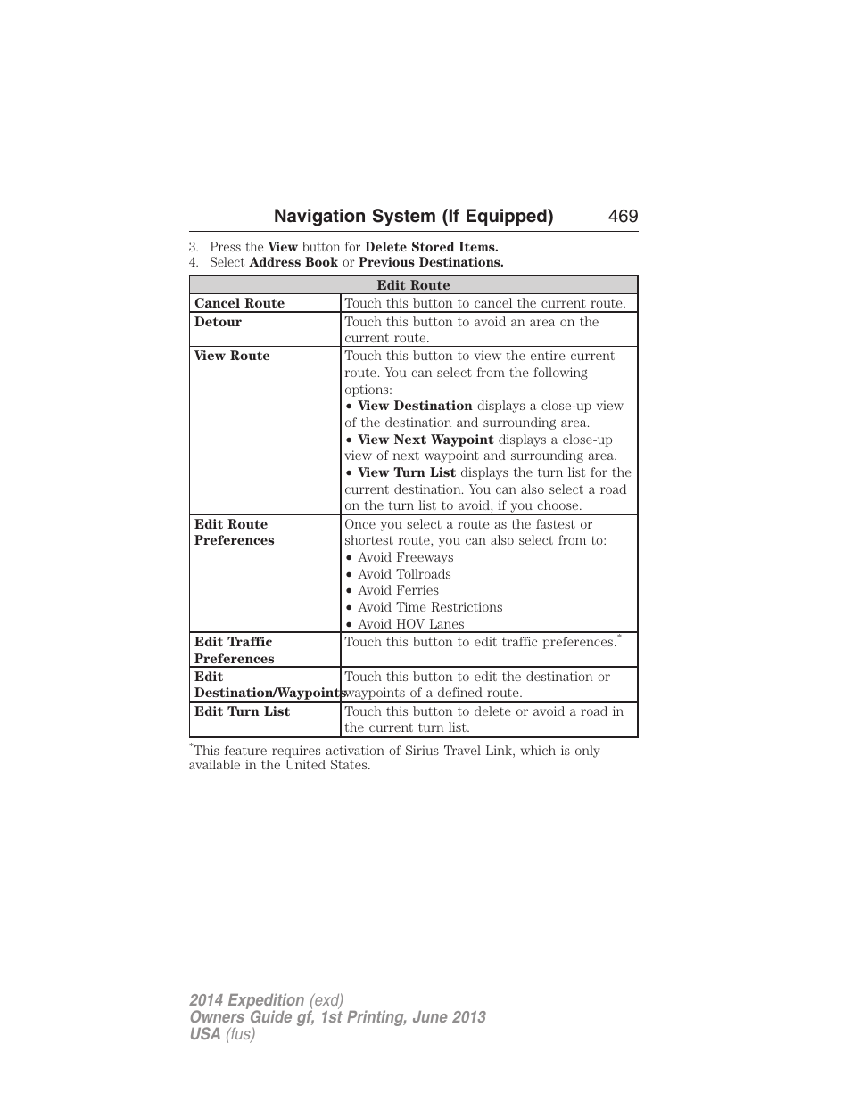 Navigation system (if equipped) 469 | FORD 2014 Expedition v.1 User Manual | Page 470 / 519
