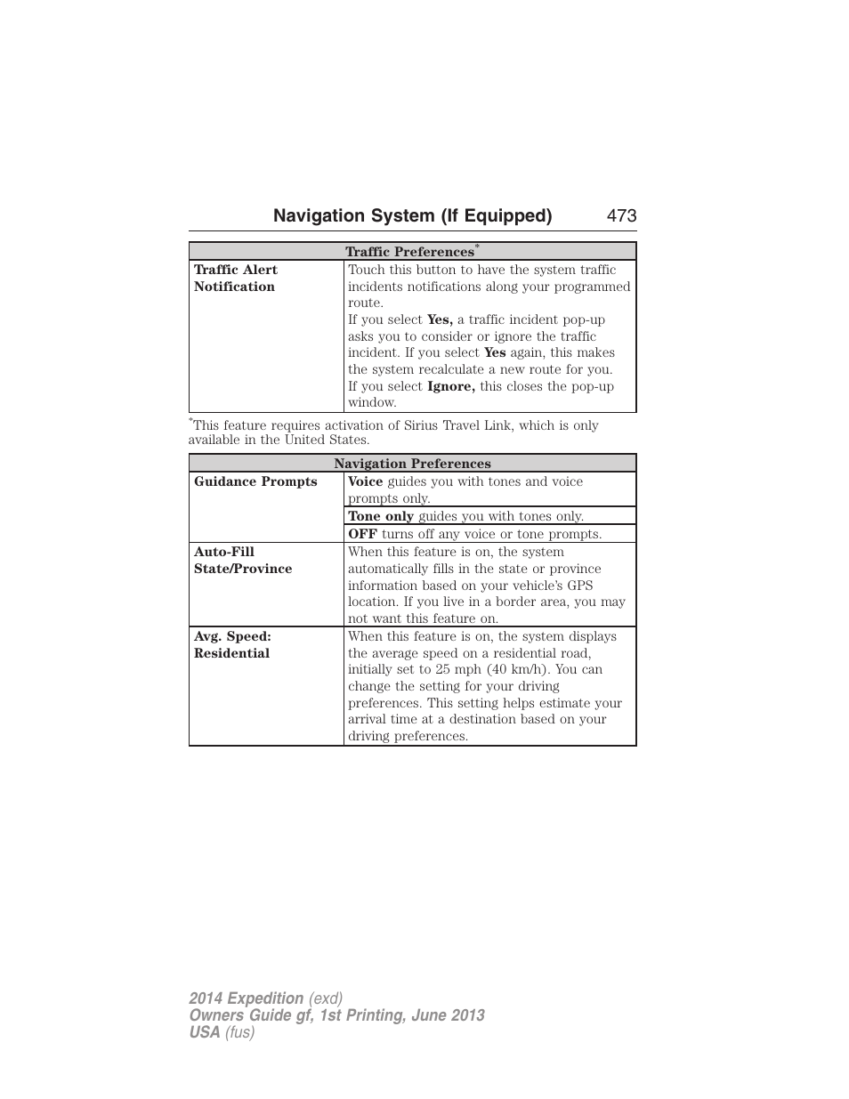 Navigation system (if equipped) 473 | FORD 2014 Expedition v.1 User Manual | Page 474 / 519