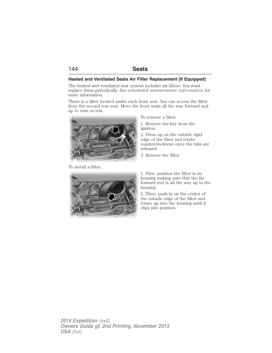 144 seats | FORD 2014 Expedition v.2 User Manual | Page 145 / 529