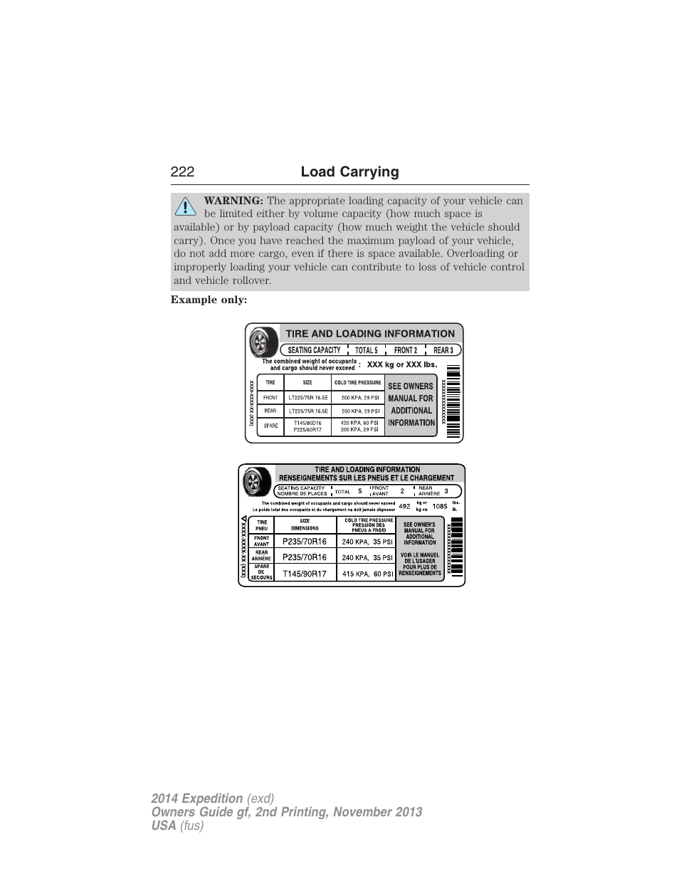 FORD 2014 Expedition v.2 User Manual | Page 223 / 529
