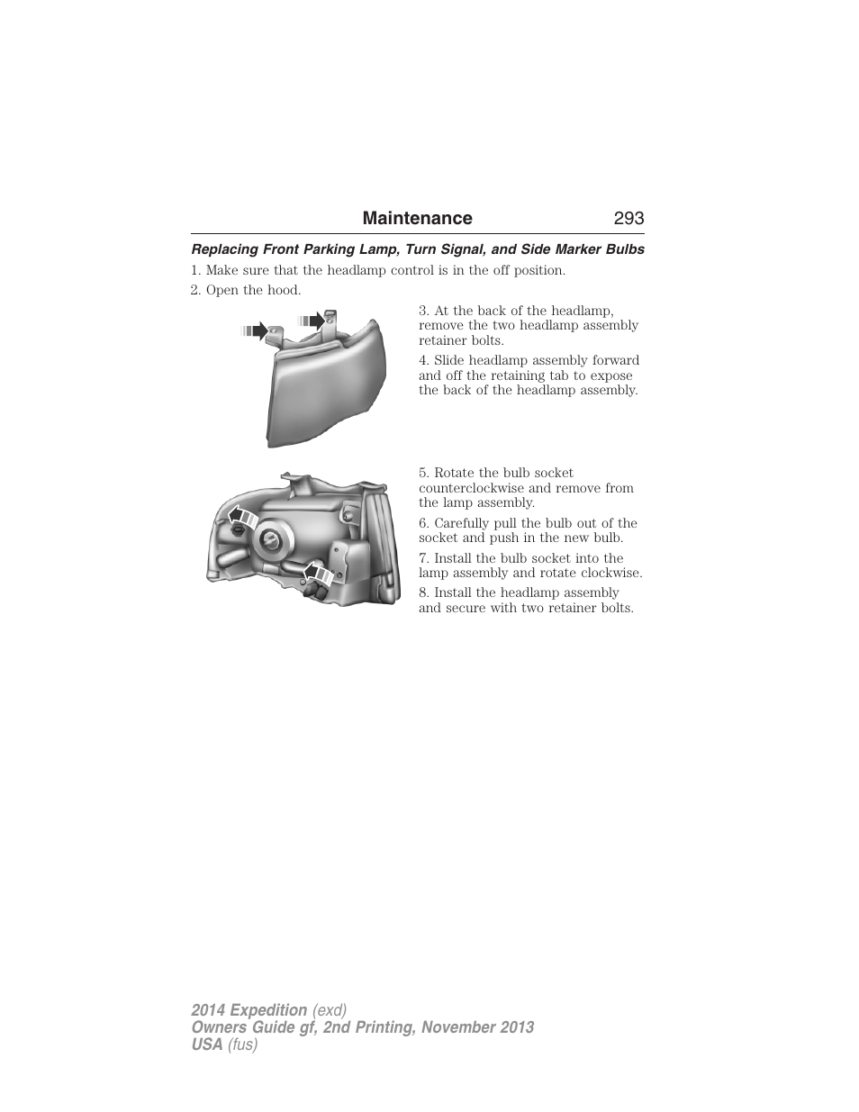 Maintenance 293 | FORD 2014 Expedition v.2 User Manual | Page 294 / 529