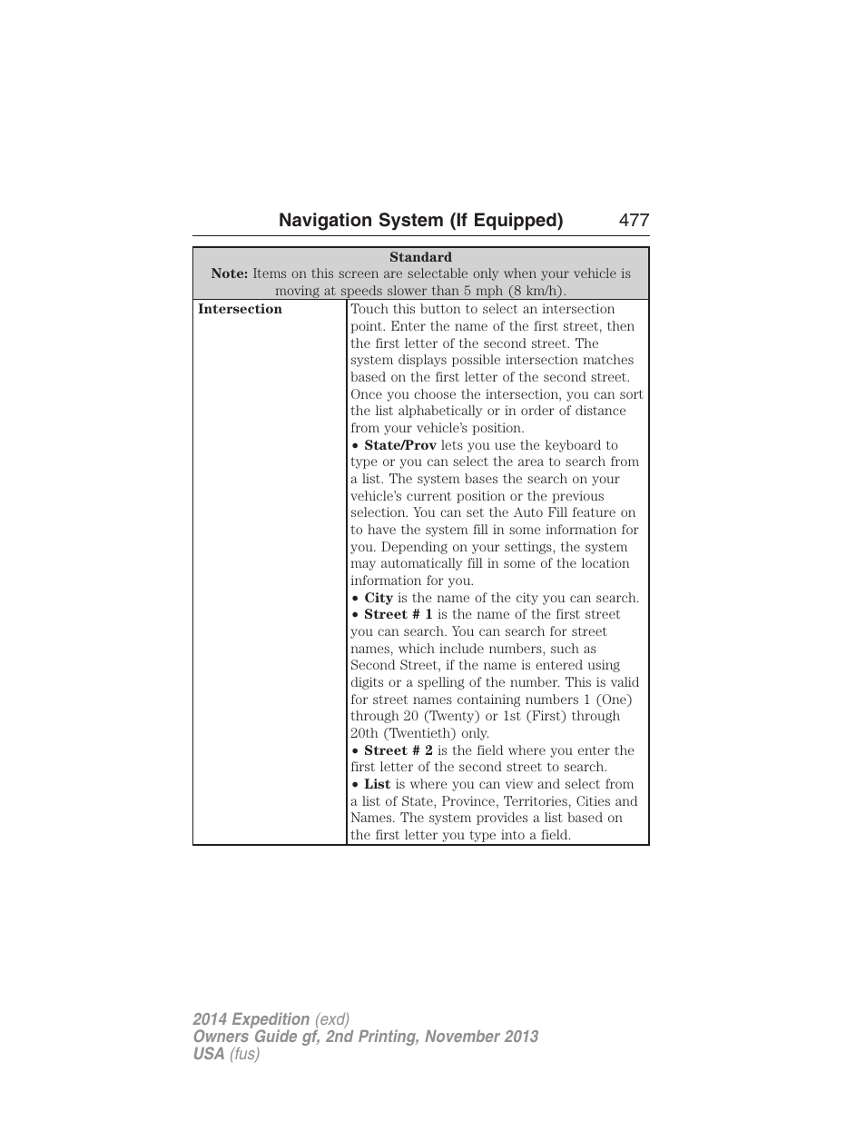 Navigation system (if equipped) 477 | FORD 2014 Expedition v.2 User Manual | Page 478 / 529