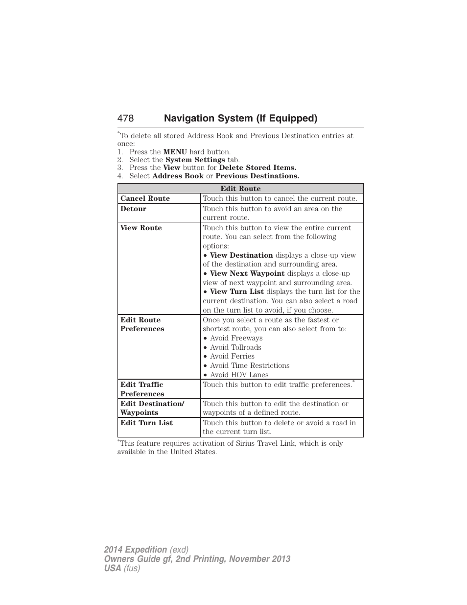 478 navigation system (if equipped) | FORD 2014 Expedition v.2 User Manual | Page 479 / 529