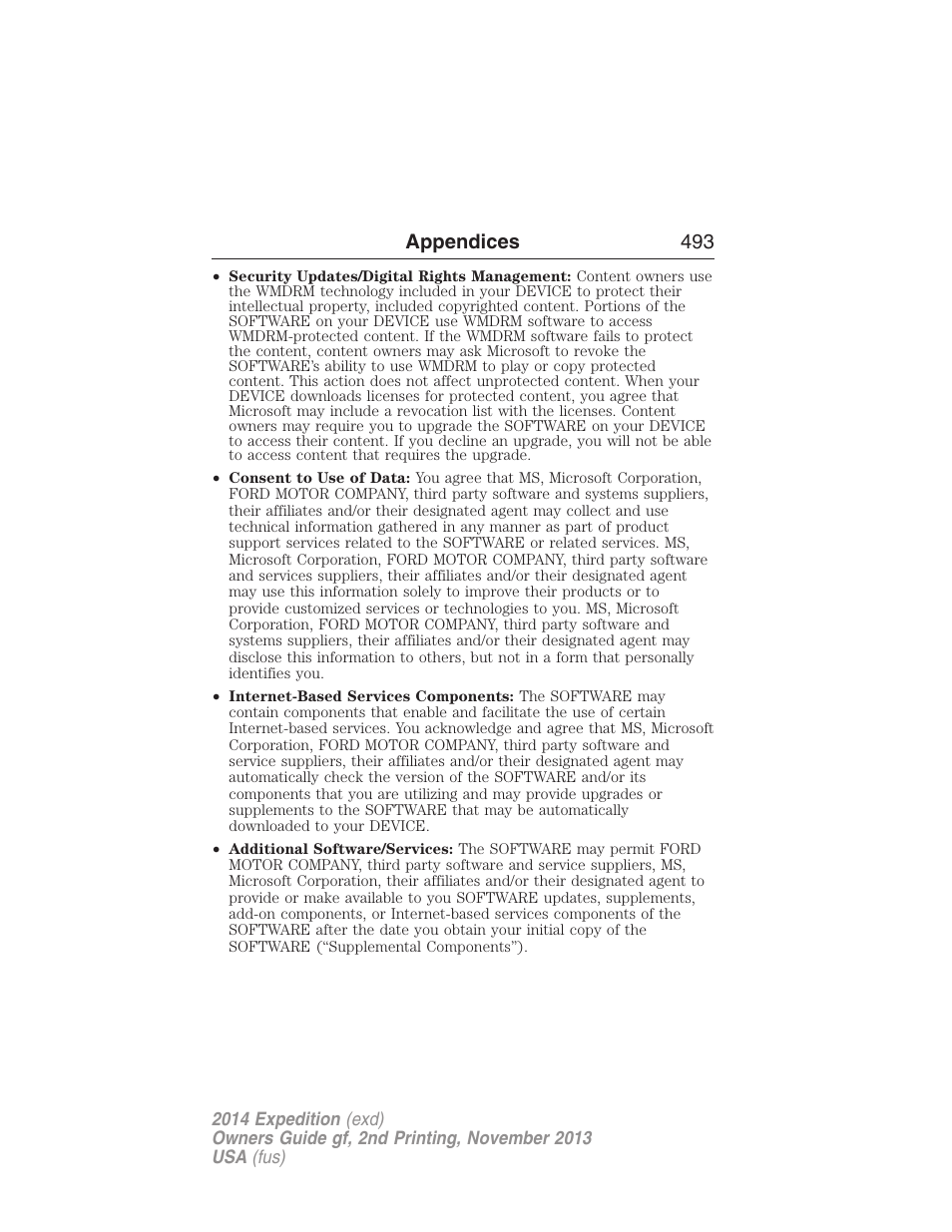 Appendices 493 | FORD 2014 Expedition v.2 User Manual | Page 494 / 529