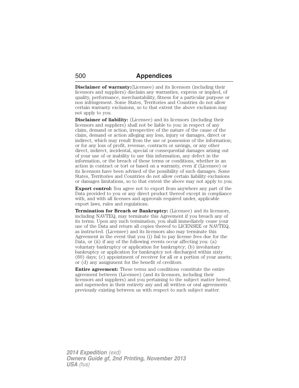 FORD 2014 Expedition v.2 User Manual | Page 501 / 529