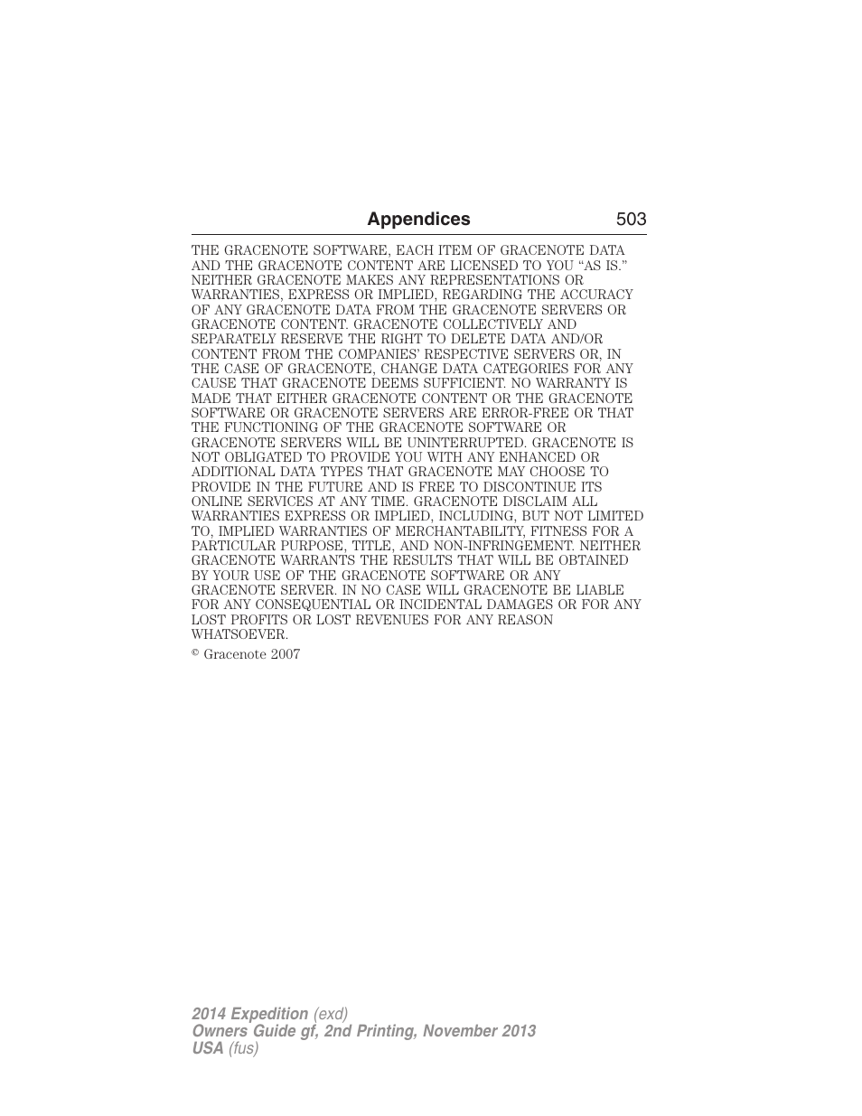 FORD 2014 Expedition v.2 User Manual | Page 504 / 529