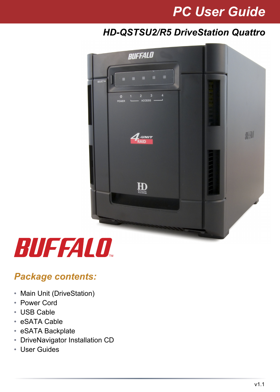 Buffalo Technology HD-QSTSU2/R5 User Manual | 12 pages