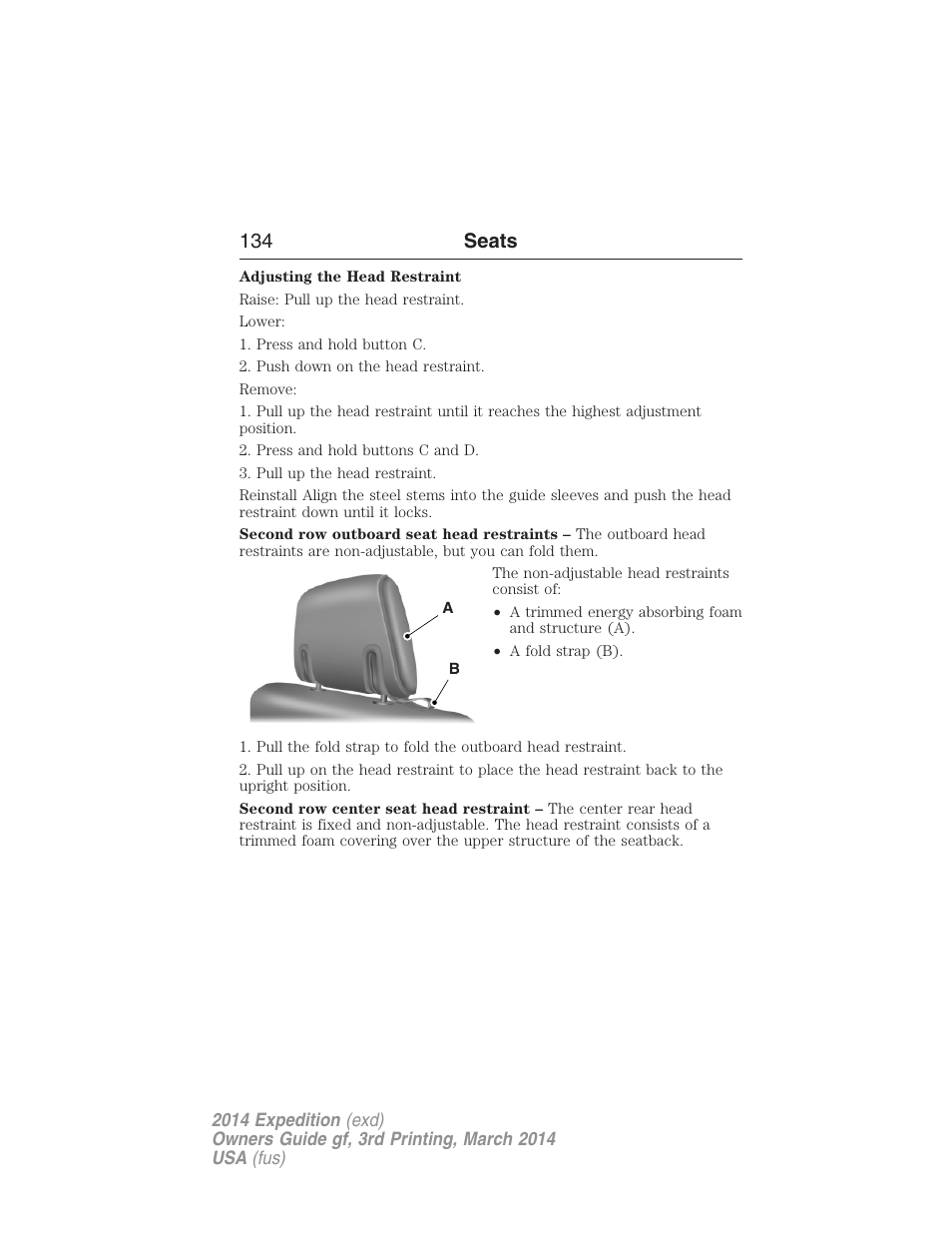134 seats | FORD 2014 Expedition v.3 User Manual | Page 135 / 520
