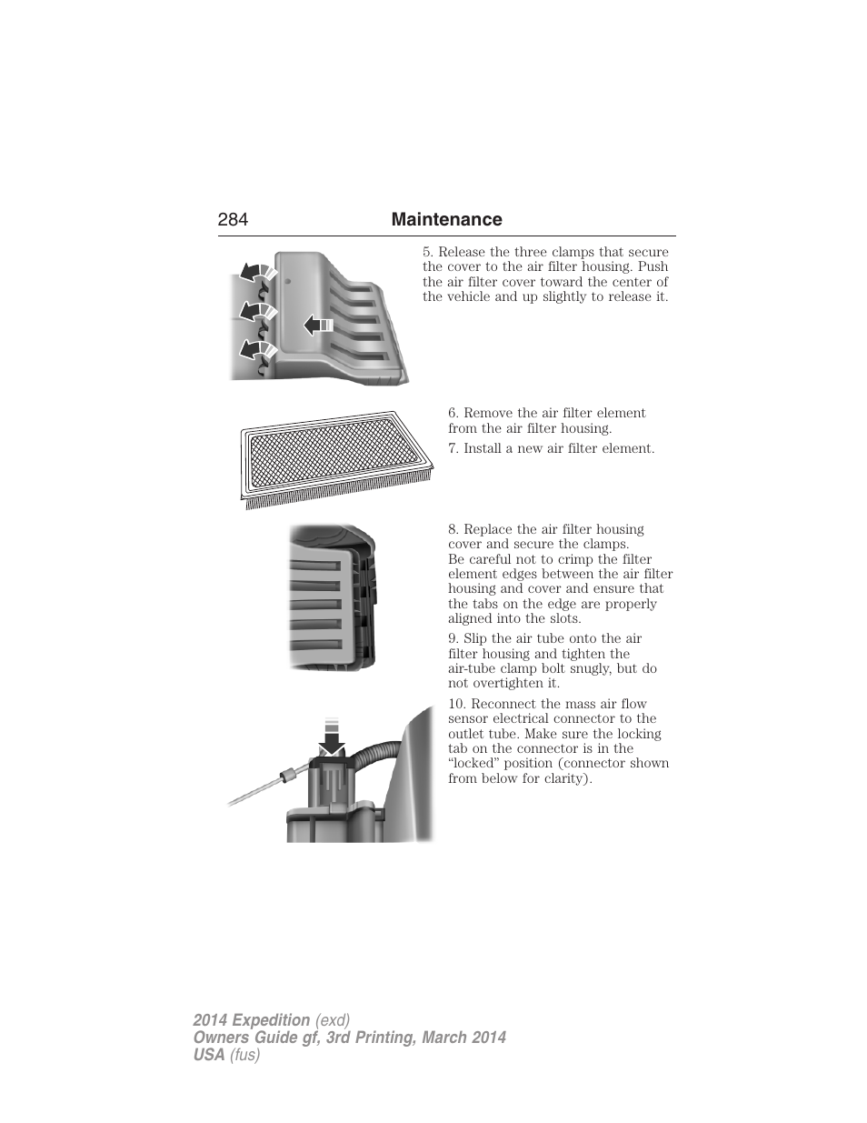 284 maintenance | FORD 2014 Expedition v.3 User Manual | Page 285 / 520