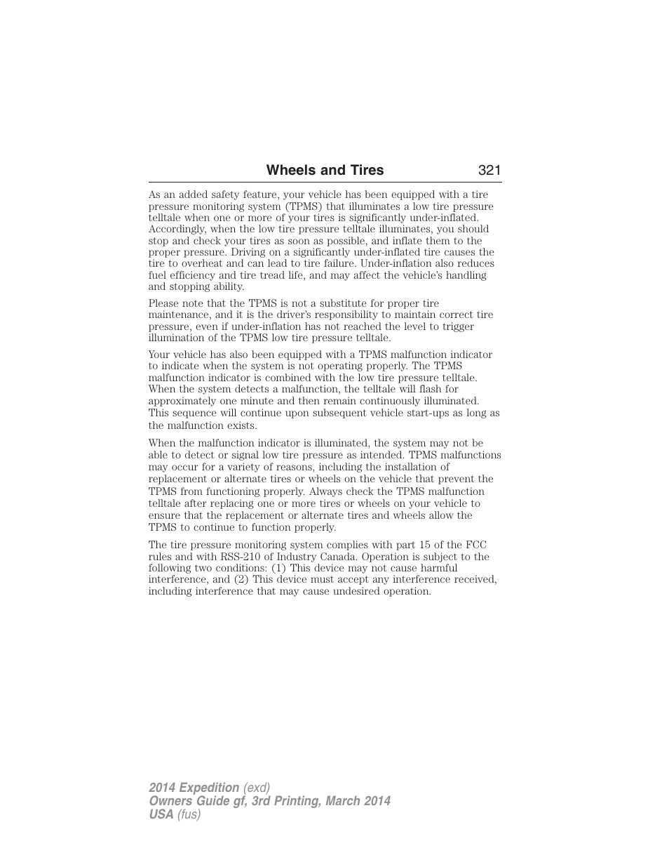 FORD 2014 Expedition v.3 User Manual | Page 322 / 520