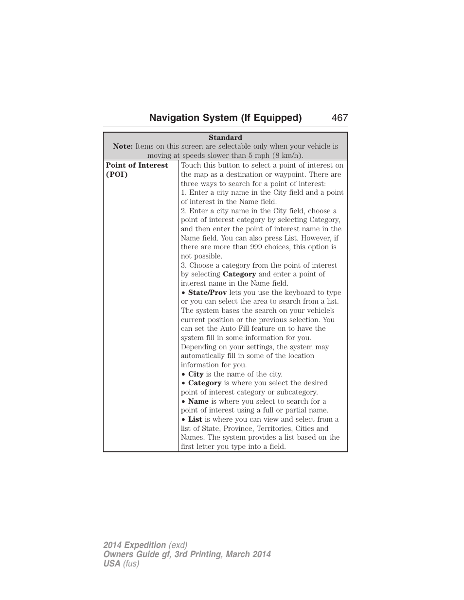 Navigation system (if equipped) 467 | FORD 2014 Expedition v.3 User Manual | Page 468 / 520