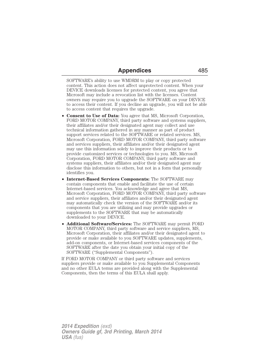 Appendices 485 | FORD 2014 Expedition v.3 User Manual | Page 486 / 520