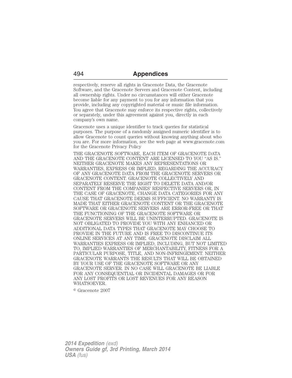 FORD 2014 Expedition v.3 User Manual | Page 495 / 520