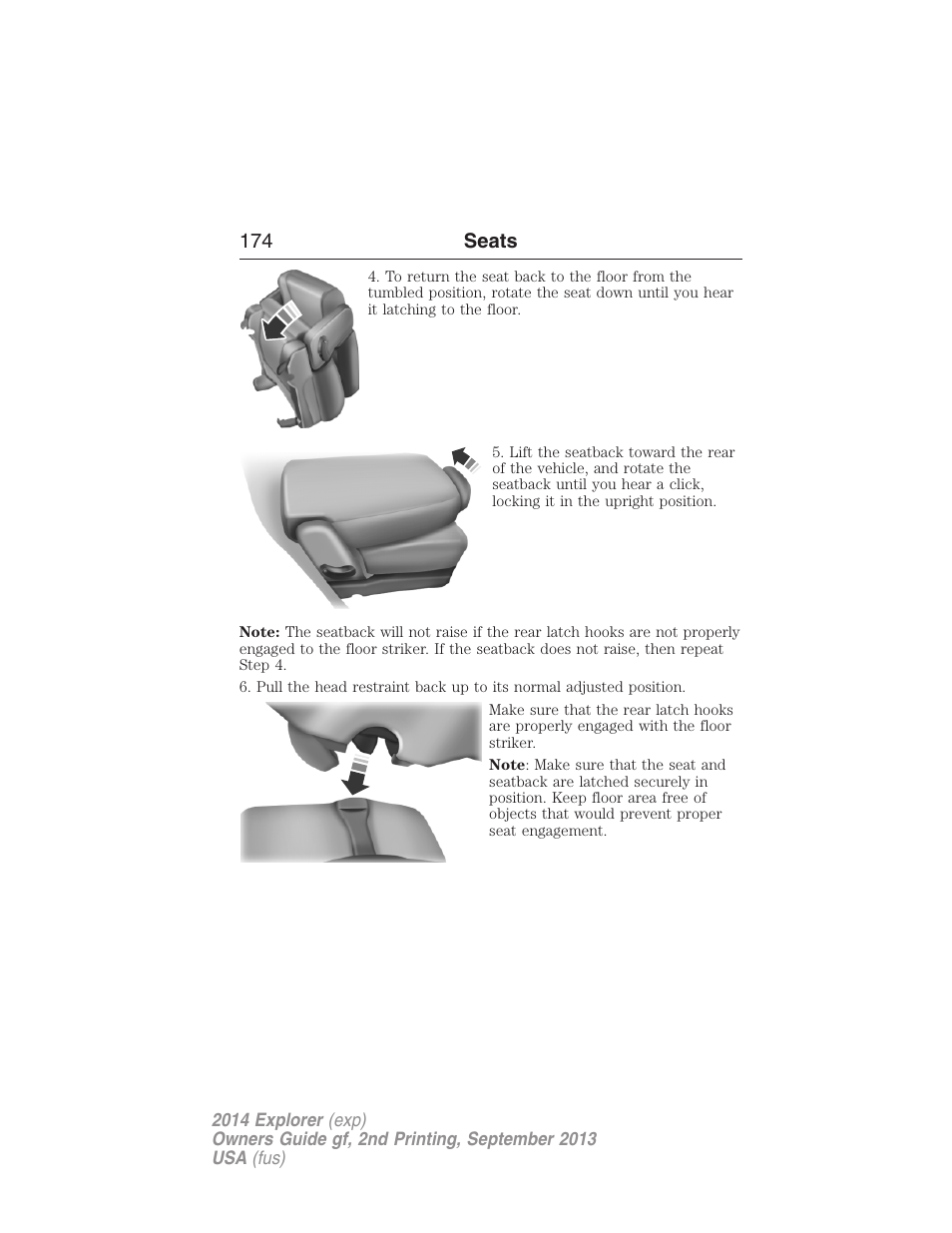 174 seats | FORD 2014 Explorer v.2 User Manual | Page 176 / 593