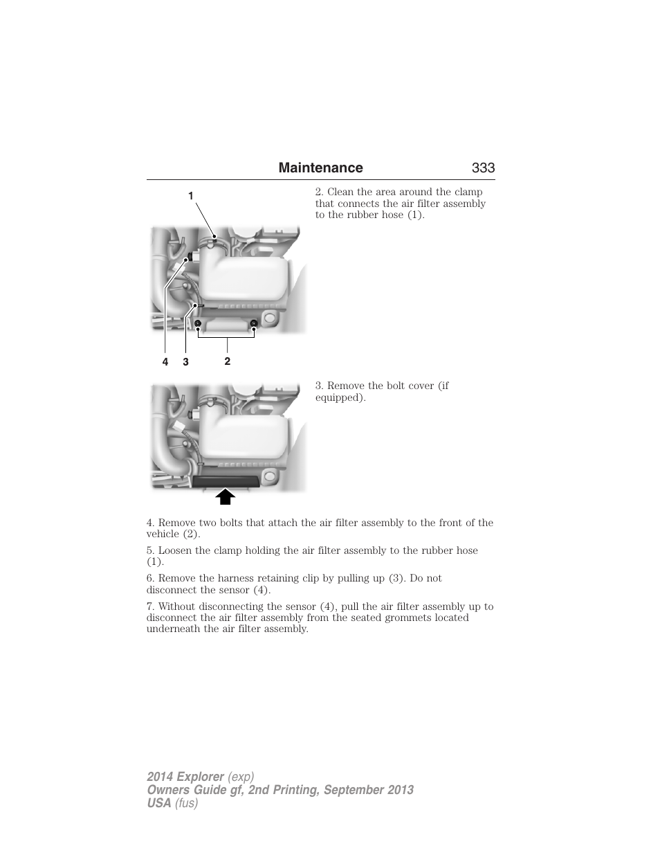 Maintenance 333 | FORD 2014 Explorer v.2 User Manual | Page 335 / 593