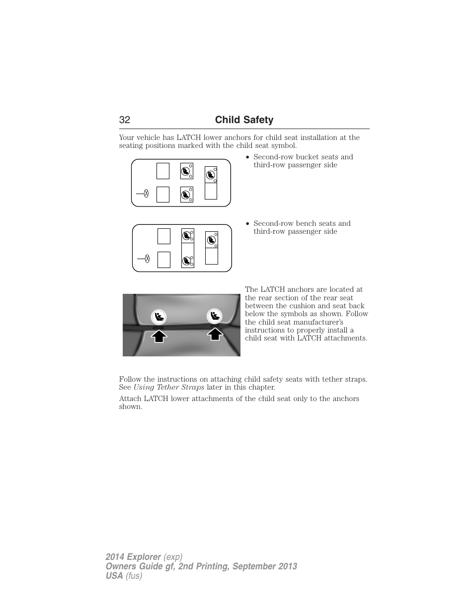 32 child safety | FORD 2014 Explorer v.2 User Manual | Page 34 / 593