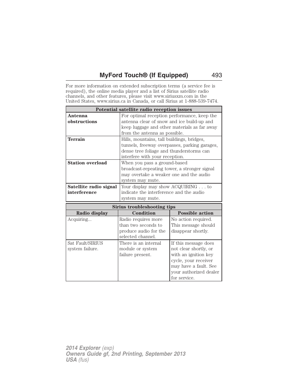 Myford touch® (if equipped) 493 | FORD 2014 Explorer v.2 User Manual | Page 495 / 593