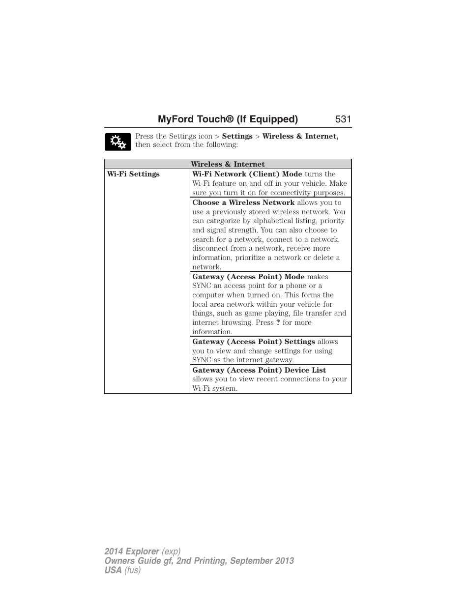 Myford touch® (if equipped) 531 | FORD 2014 Explorer v.2 User Manual | Page 533 / 593